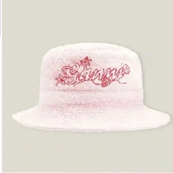 GANNI Logo Embroidered Terrycloth‎ Bucket Beach Hat ganni bucket hat - TikTok Shop main image 3